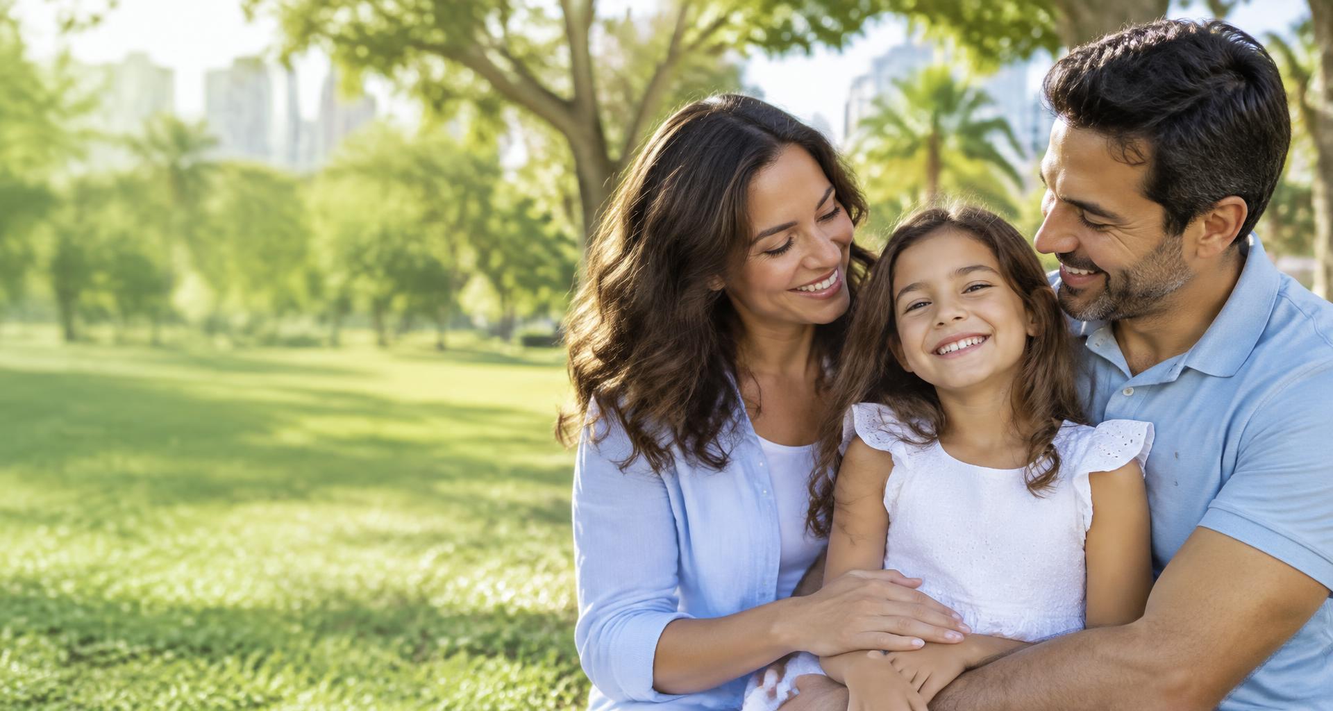Família aproveitando um momento juntos no parque